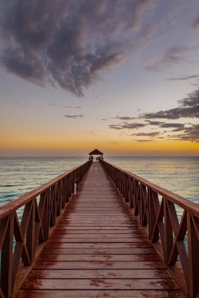 Boat Dominicus Sunset Beach Dominican Republic — стокове фото