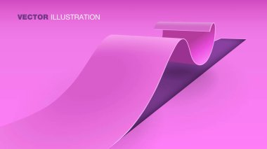 3D dalgalı şerit yerden kesti. Vektör arka plan. Bu, örneğin, açılış sayfası arka planı olarak kullanma.