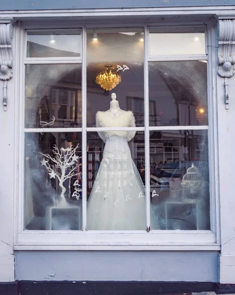 Vinter brudekjole display - Stock-foto