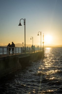 İskele ve mesire alacakaranlıkta