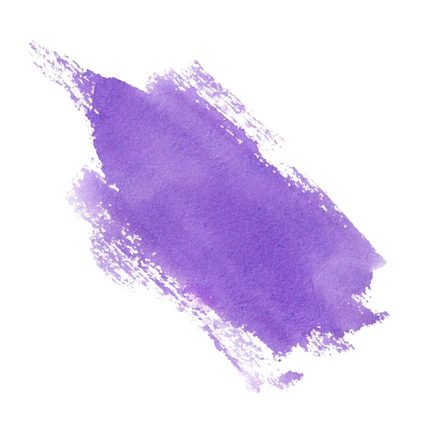 Lilac purple watercolor spot transparent blur close-up. Hand illustration isolated on white background for design background, template, wedding, congratulations, invitations. — Stock Photo, Image