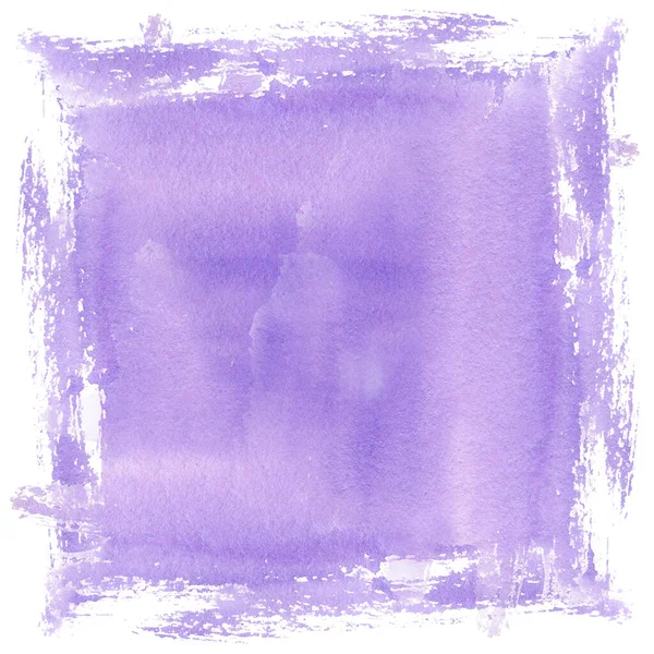 Lilac purple watercolor spot transparent blur close-up. Hand illustration isolated on white background for design background, template, wedding, congratulations, invitations. — Stock Photo, Image