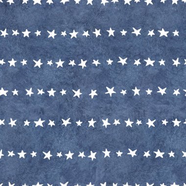 Yıldızlı suluboya desen. El çizimi suluboya ve grafik çizim. Kumaş, kağıt ve diğer yazdırma ve web projeleri için kusursuz desen.