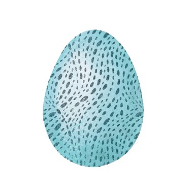 Paskalya ürünlerinin tasarımı için gümüş desenli mavi yumurta. El çizimi suluboya ve beyaz arka planda izole edilmiş grafik çizimi. Duvar kağıtlarına, paketlere, ambalajlara yazdırma.