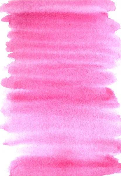 Aquarela pintado à mão abstrato rosa fundo vermelho. Creative aquarelle pintado magenta lona para design splash, convite, modelo vintage. Gradiente de tinta de cor rosa claro sutil em papel texturizado — Fotografia de Stock