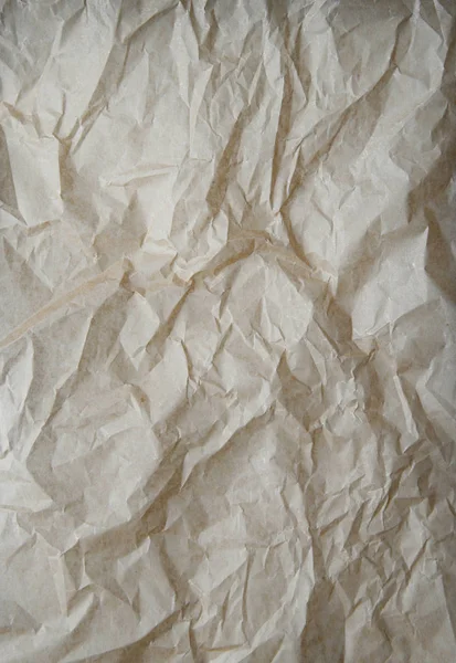 Fondo de papel para hornear arrugado abstracto. Viejo marrón beige Texturas de papel fondos para el diseño, invitación, textura de papel decorativo Concepto vertical. Vista superior — Foto de Stock