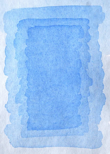 Akvarell kézzel festett absztrakt kék háttér. Kreatív akvarell festett design, meghívó, vintage sablon. Finom világoskék színű tinta gradiens texturált papír — Stock Fotó