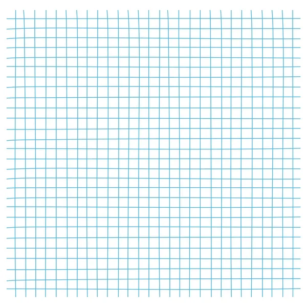 Square grid paper Notebook sheet texture cell template. Vector illustration. Squared blank sheet with blue lines on white background. Flat design. — Stock Vector