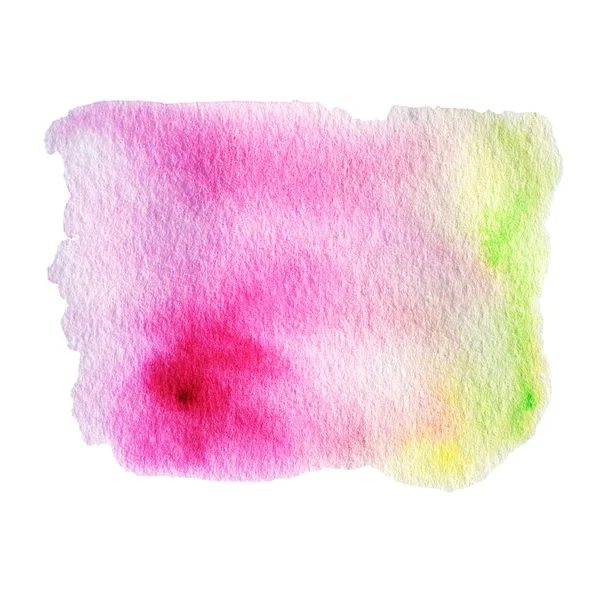 Akvarell handmålade abstrakt rosa lila Gul grön bakgrund. Subtil bläckgradient på texturerat papper. Kreativ aquarelle målade våren sommarfärger stänk design, inbjudan, vintage mall — Stockfoto