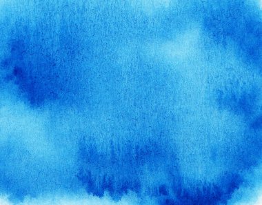 El boyası, suluboya, soyut arkaplan, metin için kopya cama sahip. Aquarelle, klasik tasarım, davetiye kartı ve şablon için desenli kağıt boyadı. Gökyüzü basit mavi renk resimlemesini gölgeler.