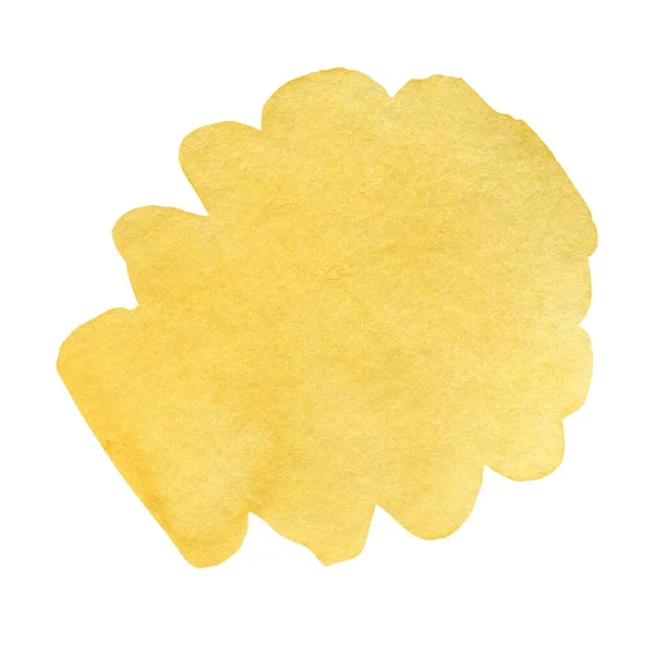 水彩手で抽象的な質感を描いた。質感の紙に黄色のグラデーションの背景。サークル｜デザイン、招待状、ヴィンテージテンプレートのための創造的なソフト微妙なアクエラレスプラッシュ図面. — ストック写真