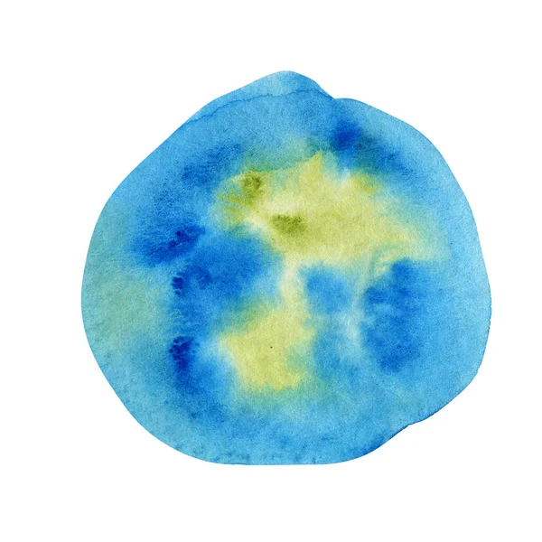 Planeta Terra ilustração aquarela. Símbolo do globo, mapa do mundo, ecologia verde e conceito de dia da Terra. Isolado pintar a aquarela desenhada à mão sobre fundo branco — Fotografia de Stock