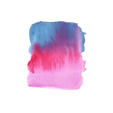 Beyaz arkaplanda, suluboya mavi menekşe pembe geçiş gradyanı bulanıklığı.