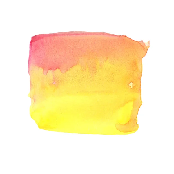 Illustration watercolor yellow orange red pink transition gradient blur on a white background. — ストック写真