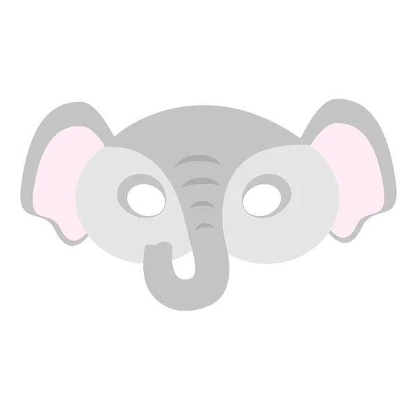 Illusztráció Karnevál Maszk Állatok Afrikai Elefánt Szemmaszk Álarcosbálra Gyerekzsúrra Design — Stock Vector
