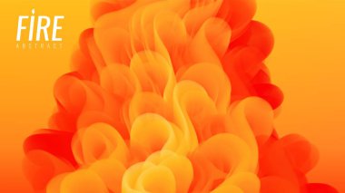 Yakın çekim şenlik ateşi, dev alev soyut vektör çizimi.