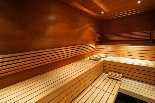 Sauna Madera Con Bañera Hidromasaje — Foto de Stock