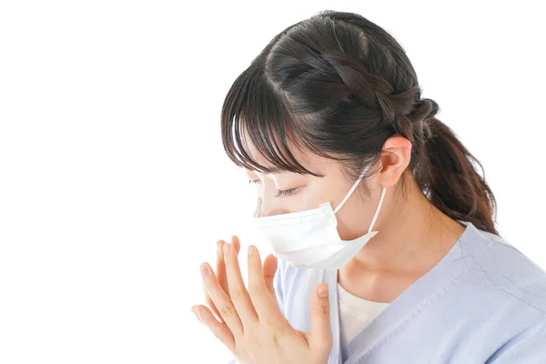 Young Asian Woman Face Mask — Stock Photo, Image