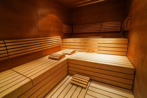 Sauna Madera Con Bañera Hidromasaje — Foto de Stock