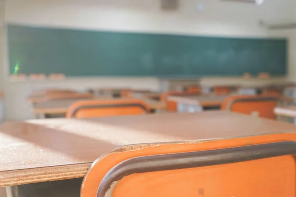 Sala Aula Vazia Interior Escola Com Cadeiras Modernas — Fotografia de Stock