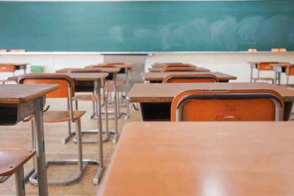 Sala Aula Vazia Interior Escola Com Cadeiras Modernas — Fotografia de Stock