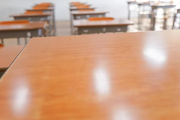 Sala Aula Vazia Interior Escola Com Cadeiras Modernas — Fotografia de Stock