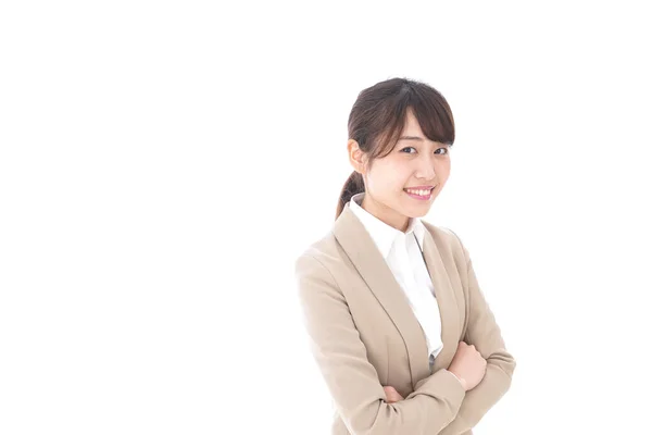 Asiatische Geschäftsfrau Isoliert Auf Weißem Hintergrund — Stockfoto