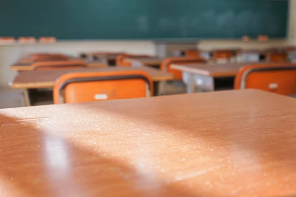 Sala Aula Vazia Interior Escola Com Cadeiras Modernas — Fotografia de Stock