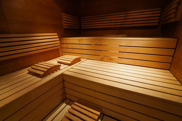 Sauna Madera Con Bañera Hidromasaje — Foto de Stock