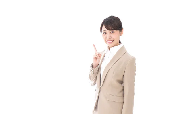 Asiatische Geschäftsfrau Isoliert Auf Weißem Hintergrund — Stockfoto