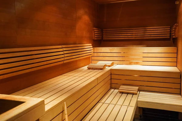 Sauna Madera Con Bañera Hidromasaje — Foto de Stock
