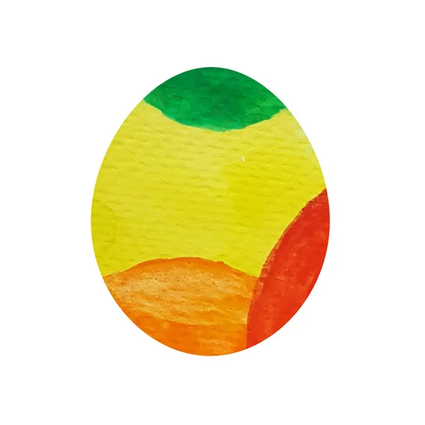 Colorful Easter egg. Hand drawing watercolor sketch. Colorful illustration — Stock Photo, Image