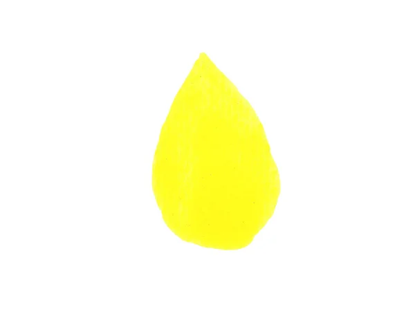 Une goutte d'eau jaune. Dessin à la main croquis aquarelle. Illustration colorée — Photo