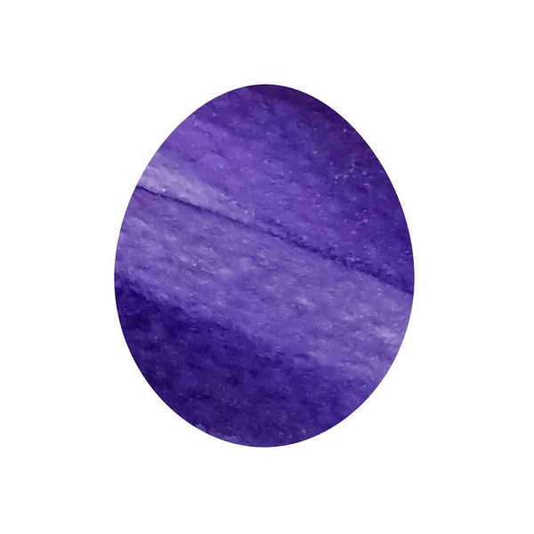 Purple Easter egg. Hand drawing watercolor sketch. Colorful illustration — Stock Photo, Image