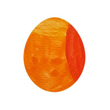 Renkli Paskalya yumurtası. El çizimi suluboya çizimi. Renkli resimleme