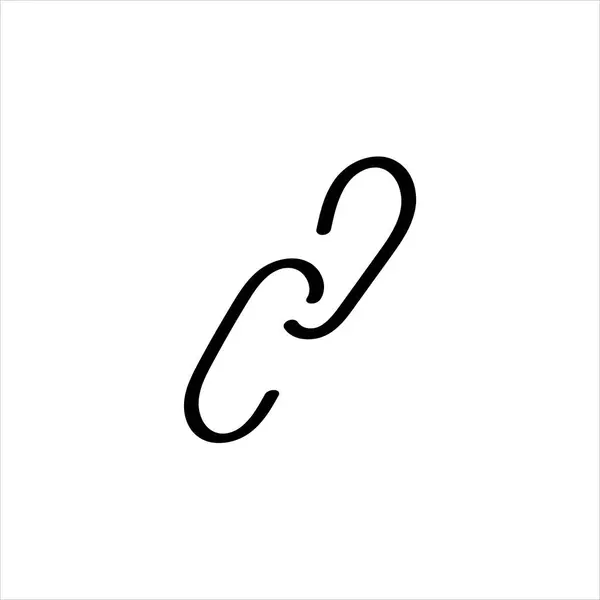 Icona segno con catena per sezione Pagine sociali. Mano nera disegnare schizzo scarabocchio. Illustrazione vettoriale . — Vettoriale Stock