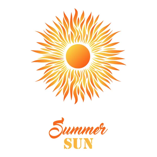 Літня сонячна картка. Декоративне бажання на святкові привітання — стоковий вектор