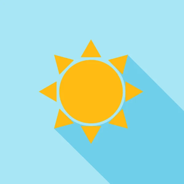 Sun Simple Icon Weather Summer Symbol Sign — Stock Vector