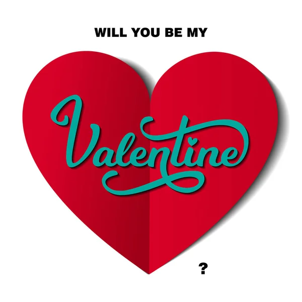 Serez-vous ma carte de Saint-Valentin avec texte et coeurs — Image vectorielle