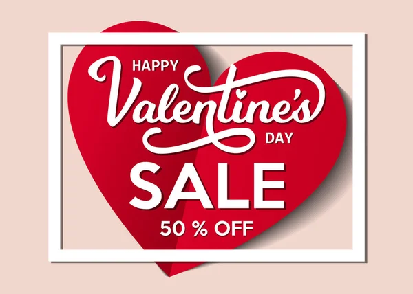 St. Valentine s Day Sale Decorative Design — Stock Vector