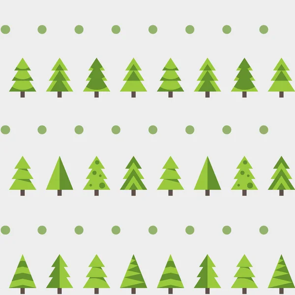 Бесшовный узор с рождественскими деревьями на белом — стоковый вектор