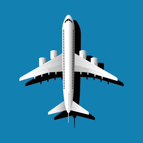Airplane with Shadow Travel Flight Icon Collection — 图库矢量图片