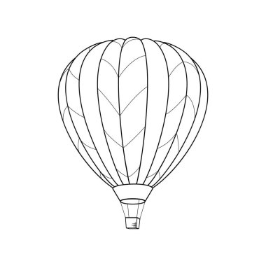 Air Balloon Simple Icon isolated on White