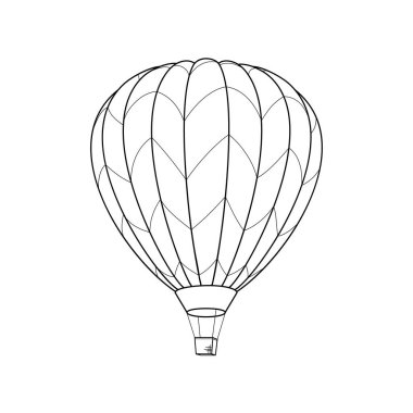 Air Balloon Simple Icon isolated on White