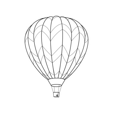 Air Balloon Simple Icon isolated on White
