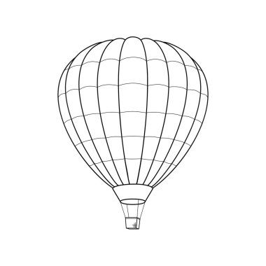 Air Balloon Simple Icon isolated on White