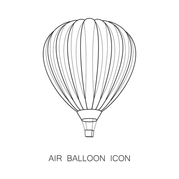 Air Balloon Simple Icon isolated on White — Stock vektor