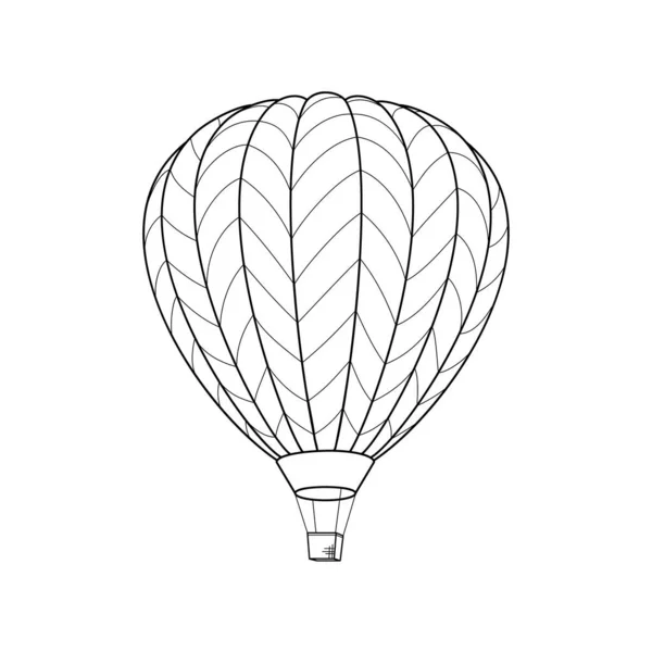 Air Balloon Simple Icon isolated on White — 스톡 벡터