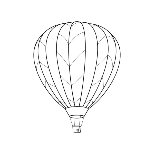 Air Balloon Simple Icon isolated on White — 스톡 벡터