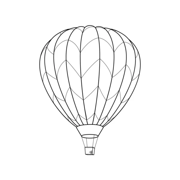 Air Balloon Simple Icon isolated on White — 스톡 벡터